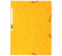 Exacompta - Réf. 55509E - 1 chemise à élastiques - pochettes 3 rabats - en carte lustrée 400 g/m2 - dimensions 24 x 32 cm pour documents au format A4 - couleur jaune