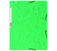 EXACOMPTA Chemise 3 rabats à élastiques carte lustrée 400g/m2 Nature Future® A4 Vert