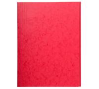Chemise simple sans élastique avec 3 rabats carte lustrée 400gm2 - A4 - Rouge