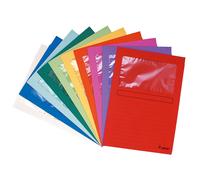 Chemises coin papier avec fenêtre FOREVER A4 dossier 120 g couleurs assorties - Boîte de 100