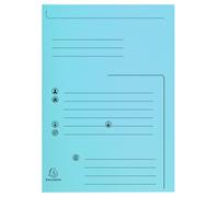 Paquet de 25 chemises 2 rabats SUPER 210 Contact - 24x32cm - Bleu clair