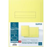 EXACOMPTA Chemises SUPER 250 DIN A4 jaune 50 Chemises