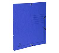 Exacompta - réf. 542550E - 1 paquet de 5 classeurs carte lustrée imprimées avec élastiques - 2 anneaux ronds de 15 mm - Dimensions extérieures : 32 x 25 cm - Format à classer A4 - 3 couleurs assorties
