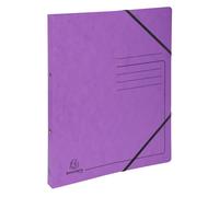 EXACOMPTA Classeur 2 anneaux 15mm carte lustrée imprimée - A4 - Violet