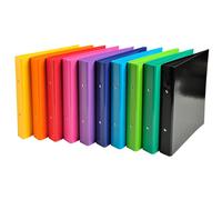 EXACOMPTA Classeur 2 anneaux 25mm Iderama A5 - Couleurs assorties