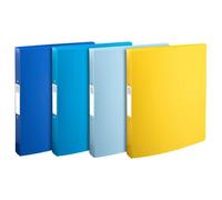 EXACOMPTA Classeur 2 anneaux 30mm polypropylène recy eeBlue - A4 Maxi - Couleurs assorties