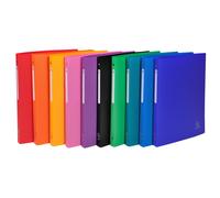 Exacompta Classeur 4 anneaux OPAK polypropylène A4 Anneaux 15 mm Dos 20 mm Couleurs assorties