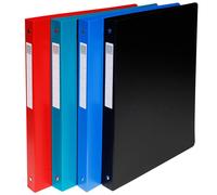 Classeur 4 anneaux 20mm polypropylène OPAK rigide 10/10e - A4 Maxi. - Couleurs assorties