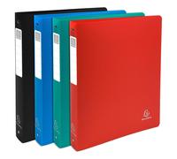 EXACOMPTA Classeur 4 anneaux 30mm polypropylène OPAK rigide 10/10e - A4 Maxi. - Couleurs assorties