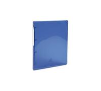 Exacompta Classeur 4 Anneaux Dia 30mm Iderama Polypro Souple 7/10 Brillant. Dos 4cm. Coloris Bleu Clair
