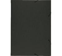 Exacompta Chemise à élastiques 59502E A3 3 rabats Carte lustrée 600 g/m² Noir 1 pc