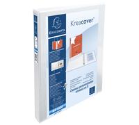 Exacompta - réf. 51840E - Carton de 10 classeurs opaque rigide personnalisable 3 poches - 4 anneaux en D de 15 mm - Dimensions extérieures : 32 x 27,3 cm - Format à classer A4 Maxi - Coloris : blanc