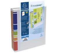 Classeur à levier Dos 70mm rembordé 2 pochettes extérieures - A4 - Blanc