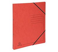 Exacompta Classeur 2 anneaux 15 mm – carte lustrée imprimée – A4 – Rouge