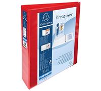 Exacompta Classeur Opaque Rigide Personnalisable 2 Poches A4 4 Anneaux Bleu
