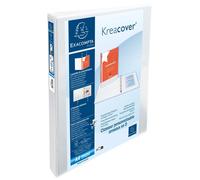 EXACOMPTA Classeur PP personnalisable Kreacover - 2 anneaux en D 20mm - A4 maxi - Blanc