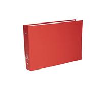 Classeur rembordé polypropylène avec intercalaires pour fiches bristol 148x210 2 anneaux 25mm - Couleurs assorties