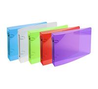 Exacompta Classeur Crystal Colours 125x200 2 anneaux Ø25 mm polypropylène - couleurs assorties