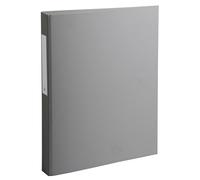 Exacompta Classeur rembordé polypropylène 2 anneaux ronds 25 mm sur 3e de couverture – Gris