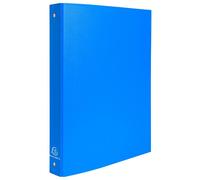 Classeur rembordé polypropylène 4 anneaux 30mm - A4 - Bleu clair