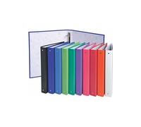 Classeur rembordé PP, A4, 4 anneaux, assorti