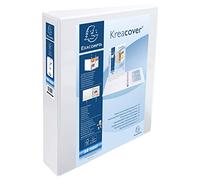 Classeur personnalisable rigide 2 poches KreaCover - 2 anneaux en D 40mm - A4 maxi - Blanc