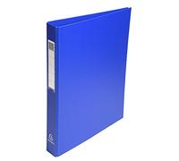 Classeur rembordé polypropylène 4 anneaux ronds de 25mm sur 3eme de couverture - Bleu