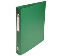 Exacompta Classeur rembordé polypropylène 4 anneaux ronds 25 mm sur la 3ème de couverture Vert