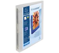 Exacompta Classeur souple 4 anneaux 30 mm Kreacover personnalisable A4 polypropylène translucide - Dos 4 cm - Incolore