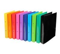 Exacompta Classeur à anneaux Iderama 54929E A4 2 anneaux 30 mm Lot 10 couleurs assorties