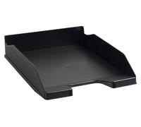 Exacompta Corbeille à courrier ECO BLACK en polypropylène recy im : L 25,5 x H 6,5 x P 34,7 cm. Coloris noir