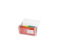 Exacompta Crystal - Trieur - 7 Pochettes - 140 X 260 Mm - À Onglets - Blanc Transparent