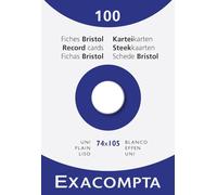 Fiches bristol, A7, uni, blanc