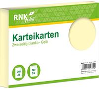Exacompta Étui de 100 fiches bristol uni non perforé 148x210mm Jaune