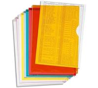 Exacompta Pochettes coin en PVC - Boîte de 100 - 14/100 ème - Coloris assortis