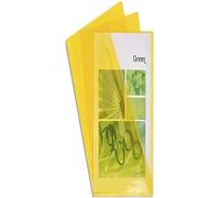 Etui carton de 100 pochettes coin PVC lisse haute résistance 13/100e - A4 - Jaune