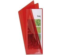 Exacompta Étui carton 100 pochettes à coins A4 PVC lisse haute résistance 13/100e Rouge
