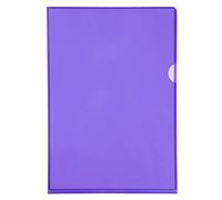 Etui carton de 100 pochettes coin PVC lisse haute résistance 13/100e - A4 - Violet