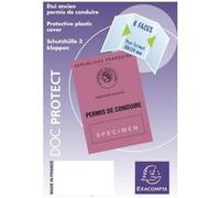 Exacompta : Etui de Protection Permis de Conduire Français Format 8.5 x 12.4cm