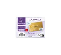 EXACOMPTA Etui de protection pour carte bancaire PVC lisse 20/100e - Cristal