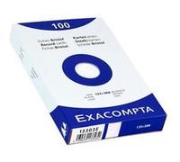 Exacompta exacompta fiches bristol, 100 x 150 mm, uni, blanc noir Noir G