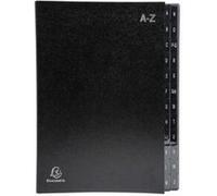 EXACOMPTA Trieur rigide Economique Ordonator 24 compartiments alphabétiques- 24x34cm - Noir