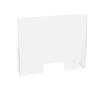 Exacompta Exascreen 80458D Lot de 5 parois de protection autoportantes transparentes 95 x 58 cm Idéal pour les bureaux, les autorités, les caisses, les comptoirs et les interrupteurs pour protéger