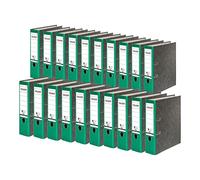 Falken 20x Classeur à levier Papier marbré A4 Gris-dos vert 80024714003F
