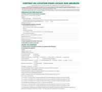 EXACOMPTA Feuilles Contrat de location pour locaux non meublés telles qu'utilisées dans les dossiers réf. 44E - Blanc