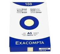 EXACOMPTA Fiches bristol, A5, quadrillé, assorti G