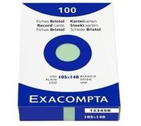 EXACOMPTA Fiches bristol, A6, quadrillé, assorti G