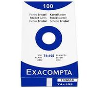 EXACOMPTA Fiches bristol, A7, uni, blanc G