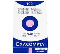 EXACOMPTA Fiches bristol, A7, uni, rose G