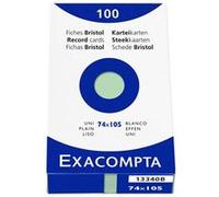 EXACOMPTA Fiches bristol, A7, uni, vert G